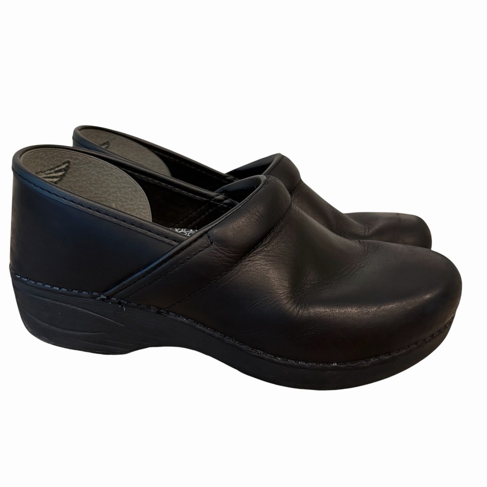 Dansko XP 2.0 Sz 40 9.5 Black Casual Leather Professional Clogs Nurse Shoes